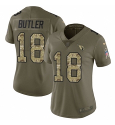 Women's Nike Arizona Cardinals #18 Brice Butler Limited Olive/Camo 2017 Salute to Service NFL Jersey