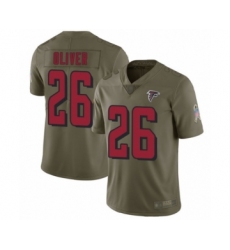 Youth Atlanta Falcons #26 Isaiah Oliver Limited Olive 2017 Salute to Service Football Jersey