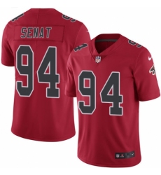 Men's Nike Atlanta Falcons #94 Deadrin Senat Elite Red Rush Vapor Untouchable NFL Jersey
