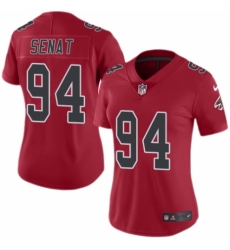 Women's Nike Atlanta Falcons #94 Deadrin Senat Limited Red Rush Vapor Untouchable NFL Jersey