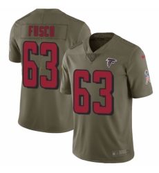 Men's Nike Atlanta Falcons #63 Brandon Fusco Limited Olive 2017 Salute to Service NFL Jersey