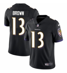 Men's Nike Baltimore Ravens #13 John Brown Black Alternate Vapor Untouchable Limited Player NFL Jersey