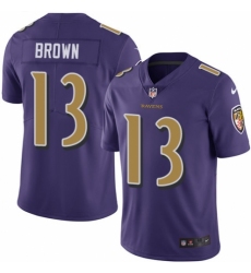 Men's Nike Baltimore Ravens #13 John Brown Limited Purple Rush Vapor Untouchable NFL Jersey
