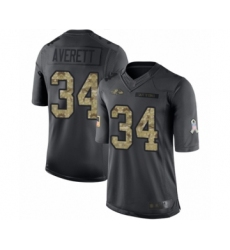 Men's Baltimore Ravens #34 Anthony Averett Limited Black 2016 Salute to Service Football Jersey