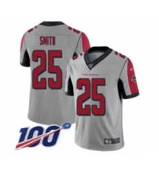 Youth Atlanta Falcons #25 Ito Smith Limited Silver Inverted Legend 100th Season Football Jersey