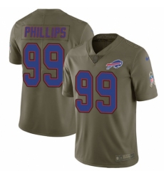 Men's Nike Buffalo Bills #99 Harrison Phillips Limited Olive 2017 Salute to Service NFL Jersey