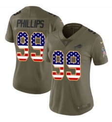 Women's Nike Buffalo Bills #99 Harrison Phillips Limited Olive/USA Flag 2017 Salute to Service NFL Jersey