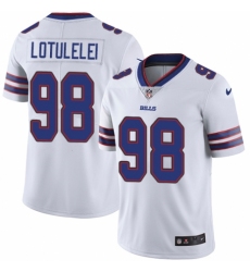 Men's Nike Buffalo Bills #98 Star Lotulelei White Vapor Untouchable Limited Player NFL Jersey