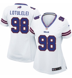 Women's Nike Buffalo Bills #98 Star Lotulelei Game White NFL Jersey