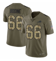 Youth Nike Buffalo Bills #66 Russell Bodine Limited Olive/Camo 2017 Salute to Service NFL Jersey