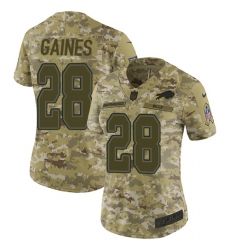 Women's Nike Buffalo Bills #28 Phillip Gaines Limited Camo 2018 Salute to Service NFL Jersey