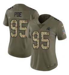Women's Nike Carolina Panthers #95 Dontari Poe Limited Olive/Camo 2017 Salute to Service NFL Jersey