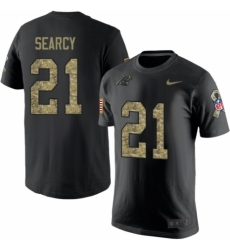 NFL Men's Nike Carolina Panthers #21 Da'Norris Searcy Black Camo Salute to Service T-Shirt