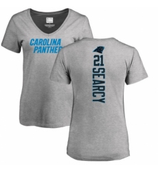 NFL Women's Nike Carolina Panthers #21 Da'Norris Searcy Ash Backer V-Neck T-Shirt