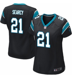 Women's Nike Carolina Panthers #21 Da'Norris Searcy Game Black Team Color NFL Jersey