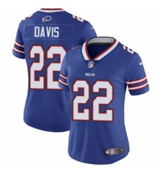 Women's Nike Buffalo Bills #22 Vontae Davis Royal Blue Team Color Vapor Untouchable Elite Player NFL Jersey