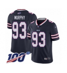 Men's Buffalo Bills #93 Trent Murphy Limited Navy Blue Inverted Legend 100th Season Football Jersey