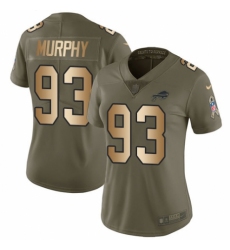 Women's Nike Buffalo Bills #93 Trent Murphy Limited Olive/Gold 2017 Salute to Service NFL Jersey