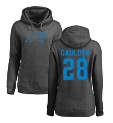 NFL Women's Nike Carolina Panthers #28 Rashaan Gaulden Ash One Color Pullover Hoodie
