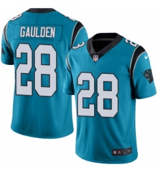 Youth Nike Carolina Panthers #28 Rashaan Gaulden Limited Blue Rush Vapor Untouchable NFL Jersey