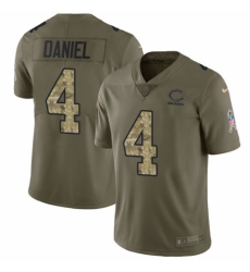Youth Nike Chicago Bears #4 Chase Daniel Limited Olive/Camo 2017 Salute to Service NFL Jersey