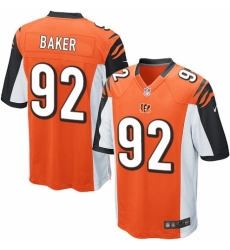 Men's Nike Cincinnati Bengals #92 Chris Baker Game Orange Alternate NFL Jersey