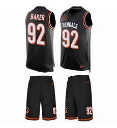Men's Nike Cincinnati Bengals #92 Chris Baker Limited Black Tank Top Suit NFL Jersey