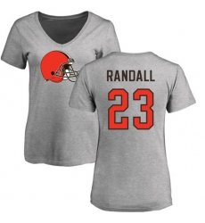 NFL Women's Nike Cleveland Browns #23 Damarious Randall Ash Name & Number Logo T-Shirt