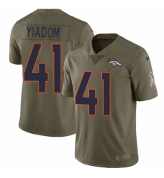 Men's Nike Denver Broncos #41 Isaac Yiadom Limited Olive 2017 Salute to Service NFL Jersey