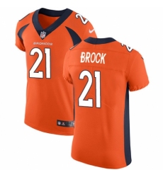 Men's Nike Denver Broncos #21 Tramaine Brock Orange Team Color Vapor Untouchable Elite Player NFL Jersey