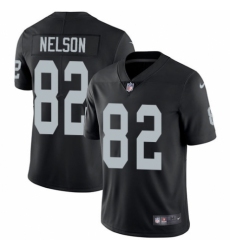 Youth Nike Oakland Raiders #82 Jordy Nelson Black Team Color Vapor Untouchable Elite Player NFL Jersey