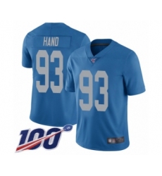 Men's Detroit Lions #93 Da'Shawn Hand Blue Alternate Vapor Untouchable Limited Player 100th Season Football Jersey