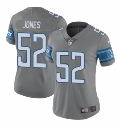 Women's Nike Detroit Lions #52 Christian Jones Limited Steel Rush Vapor Untouchable NFL Jersey