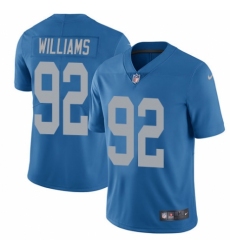 Youth Nike Detroit Lions #92 Sylvester Williams Blue Alternate Vapor Untouchable Elite Player NFL Jersey
