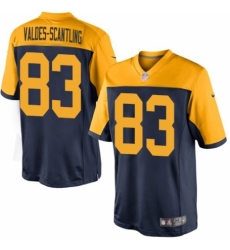 Youth Nike Green Bay Packers #83 Marquez Valdes-Scantling Limited Navy Blue Alternate NFL Jersey
