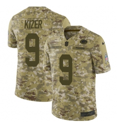 Men's Nike Green Bay Packers #9 DeShone Kizer Limited Camo 2018 Salute to Service NFL Jersey