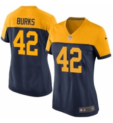 Women's Nike Green Bay Packers #42 Oren Burks Navy Blue Alternate Vapor Untouchable Elite Player NFL Jersey