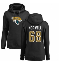 NFL Women's Nike Jacksonville Jaguars #68 Andrew Norwell Black Name & Number Logo Pullover Hoodie