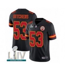 Men's Kansas City Chiefs #53 Anthony Hitchens Limited Black Rush Vapor Untouchable Super Bowl LIV Bound Football Jersey