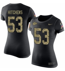 NFL Women's Nike Kansas City Chiefs #53 Anthony Hitchens Black Camo Salute to Service T-Shirt