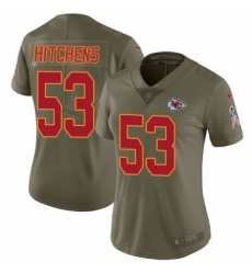 Women's Nike Kansas City Chiefs #53 Anthony Hitchens Limited Olive 2017 Salute to Service NFL Jersey