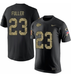NFL Men's Nike Kansas City Chiefs #23 Kendall Fuller Black Camo Salute to Service T-Shirt