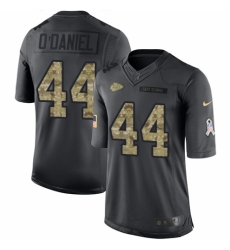 Men's Nike Kansas City Chiefs #44 Dorian O'Daniel Limited Black 2016 Salute to Service NFL Jersey