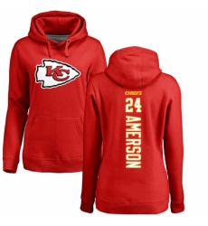 NFL Women's Nike Kansas City Chiefs #24 David Amerson Red Backer Pullover Hoodie