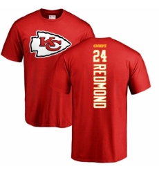 NFL Nike Kansas City Chiefs #24 Will Redmond Red Backer T-Shirt