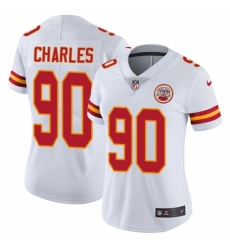 Women's Nike Kansas City Chiefs #90 Stefan Charles White Vapor Untouchable Elite Player NFL Jersey