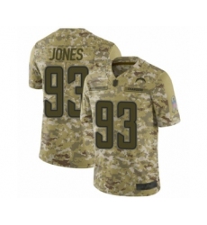 Men's Los Angeles Chargers #93 Justin Jones Limited Camo 2018 Salute to Service Football Jersey
