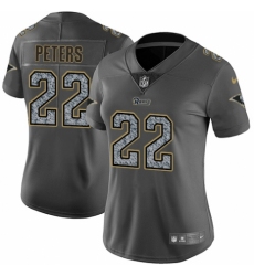 Women's Nike Los Angeles Rams #22 Marcus Peters Gray Static Vapor Untouchable Limited NFL Jersey
