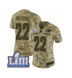 Women's Nike Los Angeles Rams #22 Marcus Peters Limited Camo 2018 Salute to Service Super Bowl LIII Bound NFL Jersey