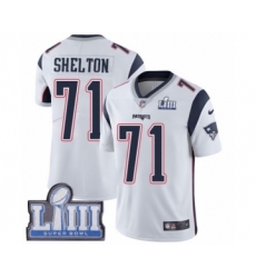 Youth Nike New England Patriots #71 Danny Shelton White Vapor Untouchable Limited Player Super Bowl LIII Bound NFL Jersey